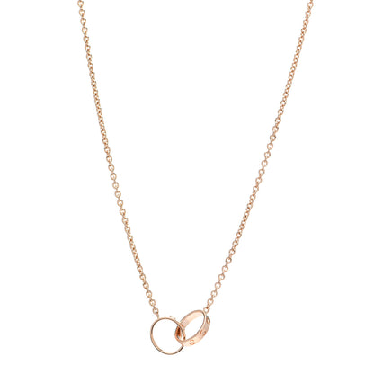Cartier 18K Pink Gold Interlocking LOVE Necklace 1 of 4