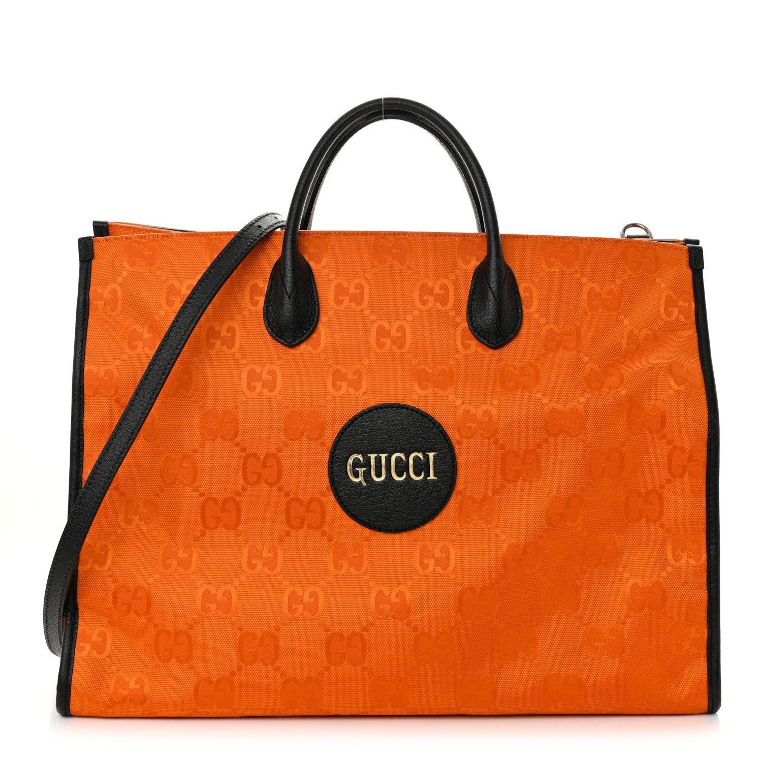 Gucci Econyl Nylon Monogram Large Off The Grid Tote Bag Carrot Orange Black 1 of 10