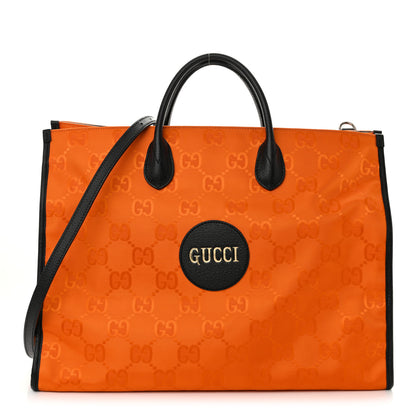 Gucci Econyl Nylon Monogram Large Off The Grid Tote Bag Carrot Orange Black 1 of 11