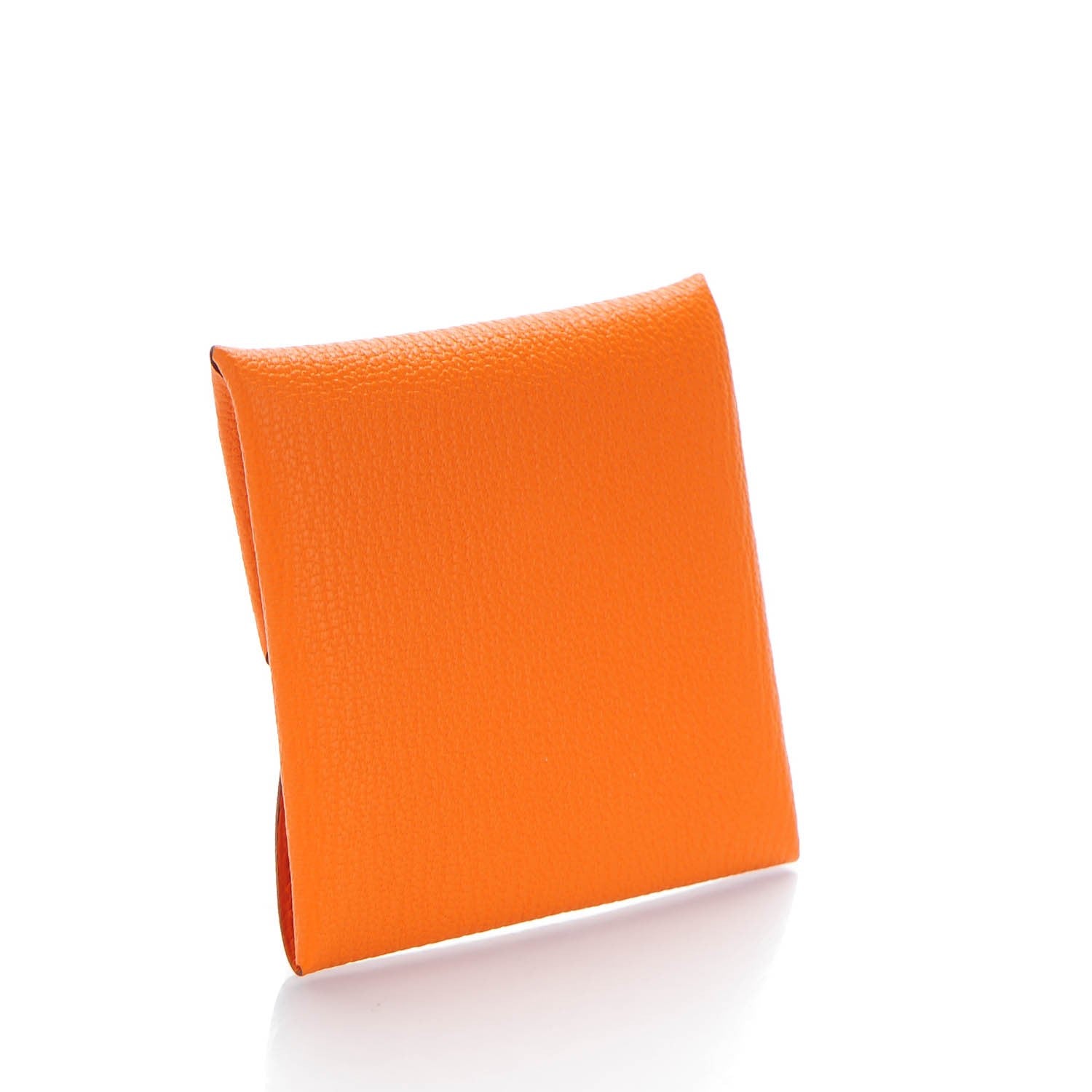 Hermes Chevre Mysore Bastia Coin Purse Orange 3 of 7