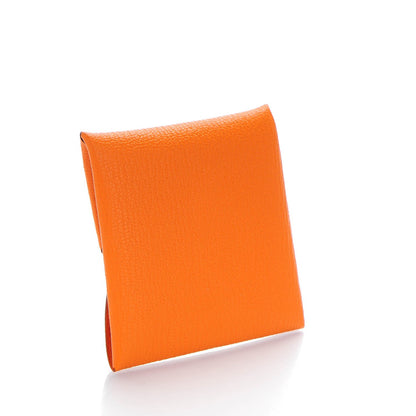 Hermes Chevre Mysore Bastia Coin Purse Orange 3 of 7