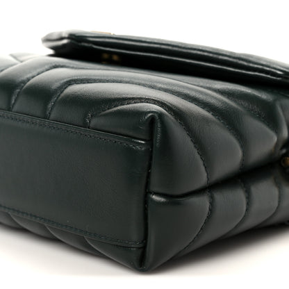 Saint Laurent Calfskin Y Quilted Monogram Toy Loulou Crossbody Bag Deep Green 11 of 11