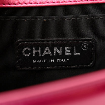 Chanel Metallic Patent Calfskin Quilted Medium Boy Flap Pink 6 of 16