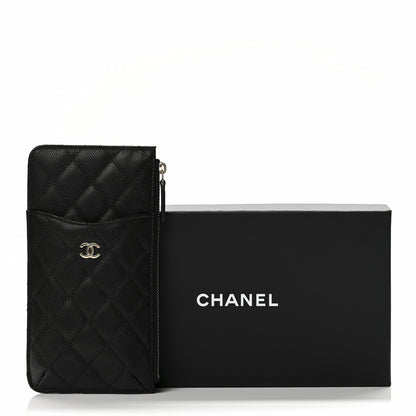 Chanel Caviar Quilted Classic Flat Wallet Pouch Black 8 of 8