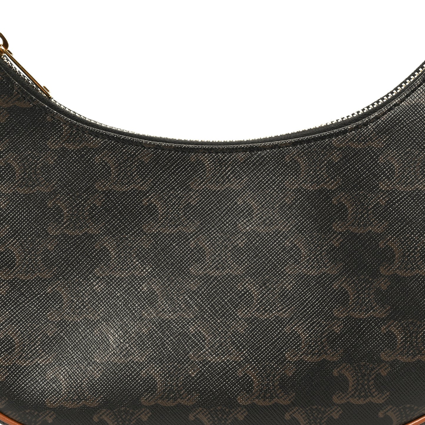 Triomphe Canvas Calfskin Ava Shoulder Bag Tan