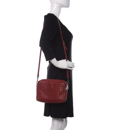 Bottega Veneta Nappa Intrecciato Small Camera Bag Red 2 of 11