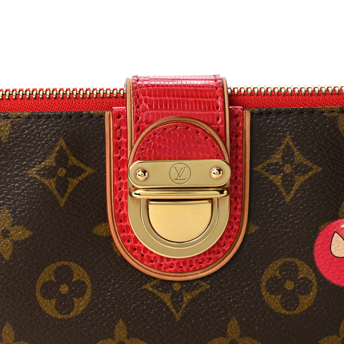 Louis Vuitton Lizard Monogram Cerises Pochette 7 of 9
