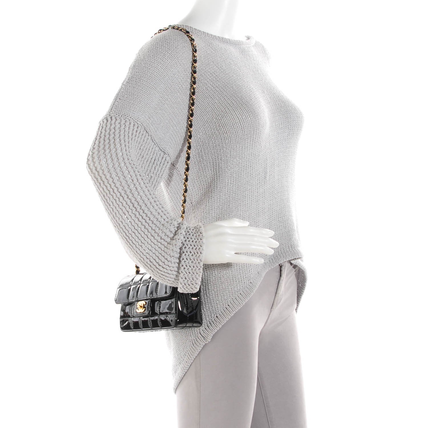 Chanel Patent Square Stitched Mini Flap Black 2 of 8