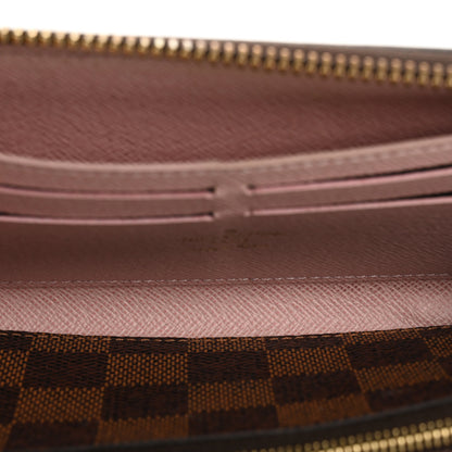 Louis Vuitton Damier Ebene Clemence Wallet Rose Ballerine 5 of 12