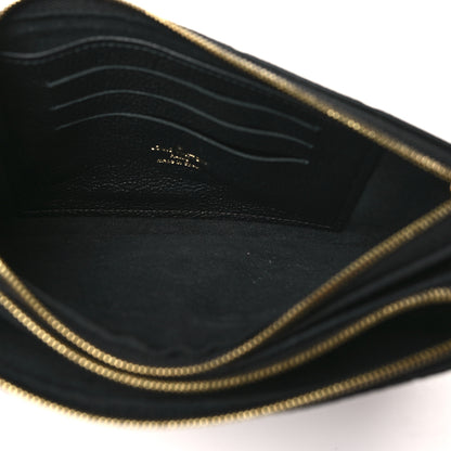 Louis Vuitton Empreinte Double Zip Pochette Black 6 of 11