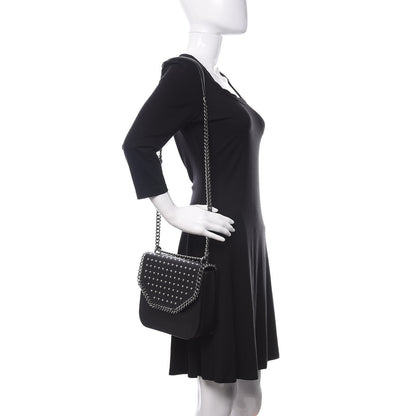 Stella McCartney Eco Alter Nappa Studded Falabella Embellished Box Shoulder Bag Black 2 of 10