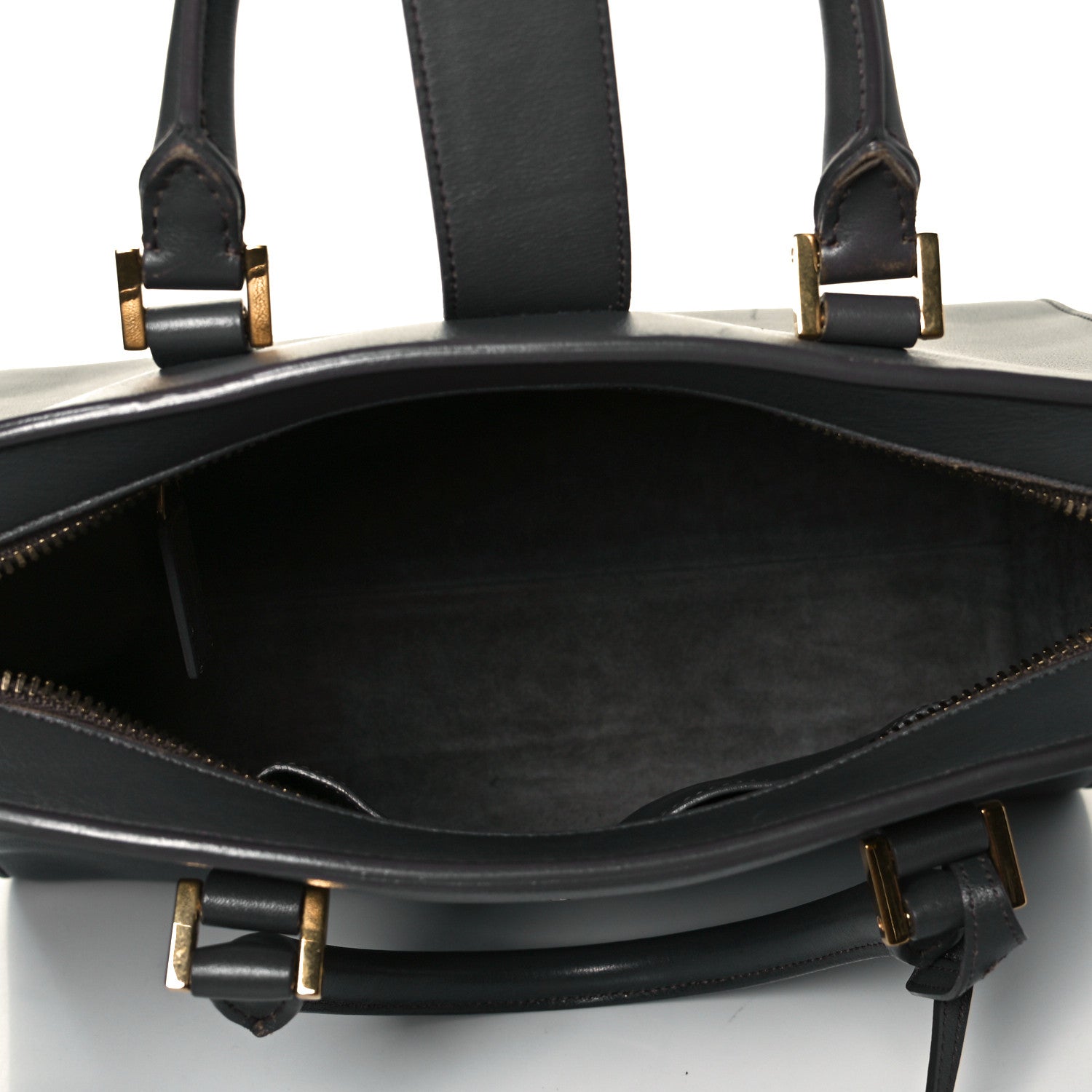 Saint Laurent Calfskin Small Monogram Cabas Grey 8 of 8