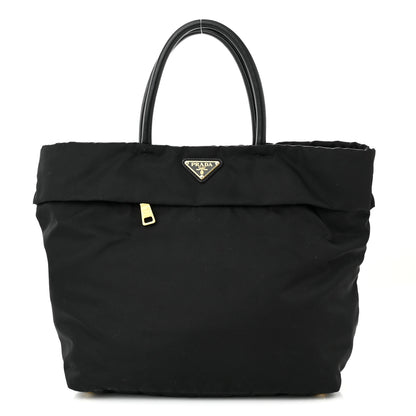 Prada Tessuto Nylon Saffiano Tote Black 1 of 14
