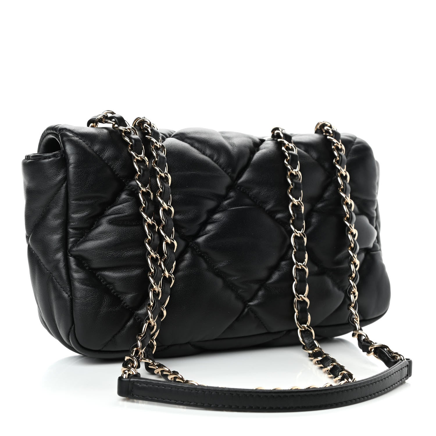 Chanel Calfskin Quilted Medium Bubbly Flap Black 2 of 4