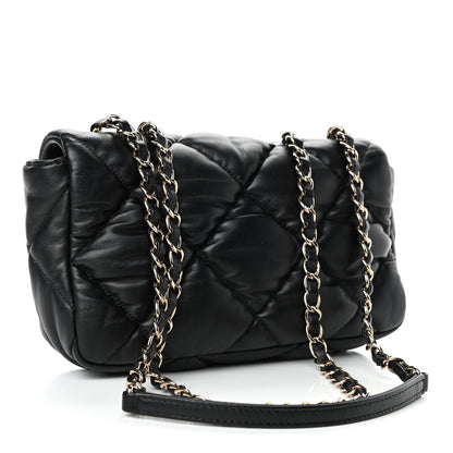 Chanel Calfskin Quilted Medium Bubbly Flap Black 2 of 4