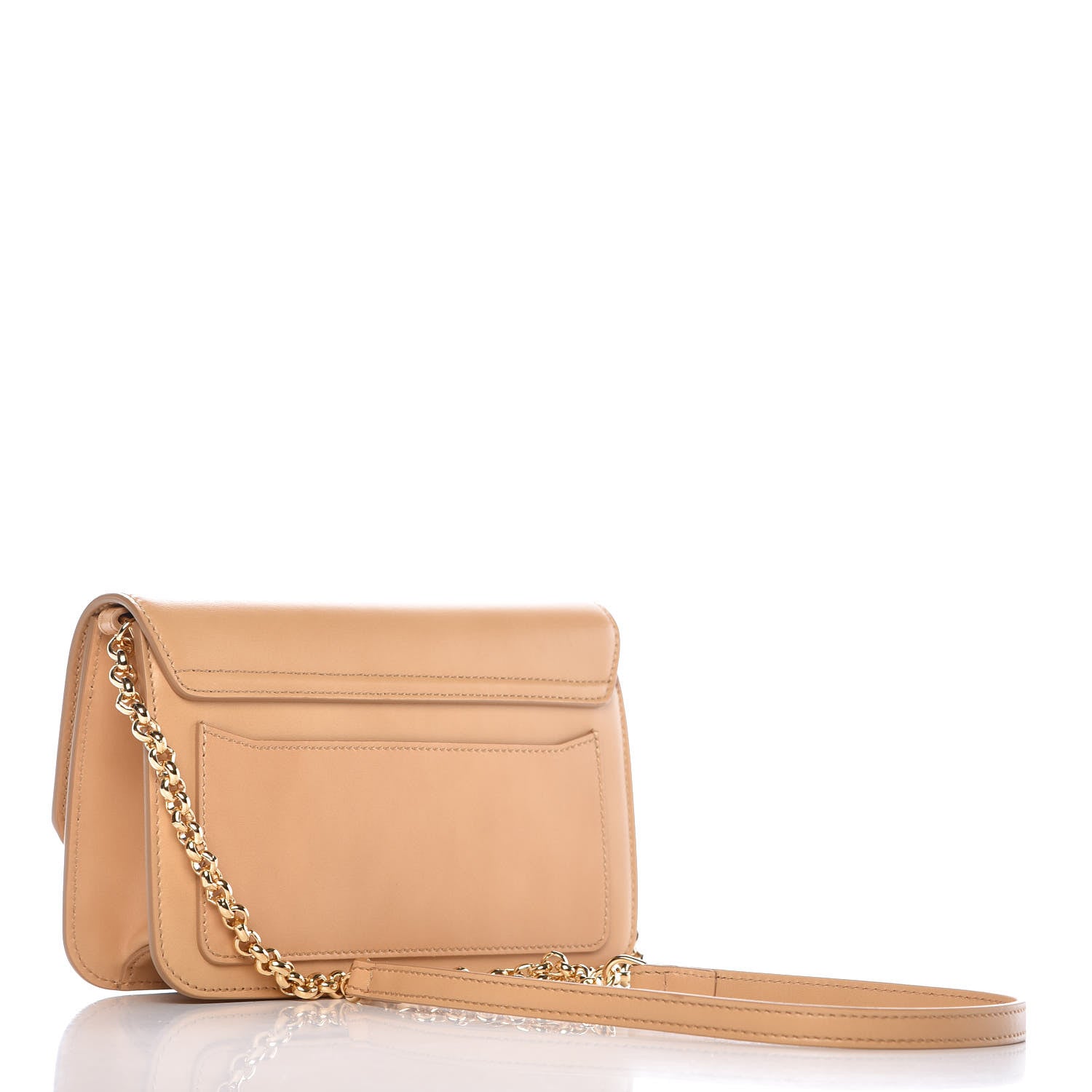 Chloe Calfskin Suede C Clutch With Chain Bleached Brown 3 of 7