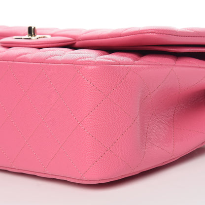 Chanel Caviar Quilted Jumbo Double Flap Pink 9 of 10