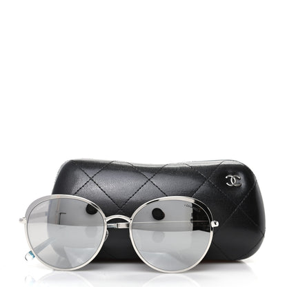 Chanel Metal Spring Round Sunglasses 4206 Silver 8 of 8