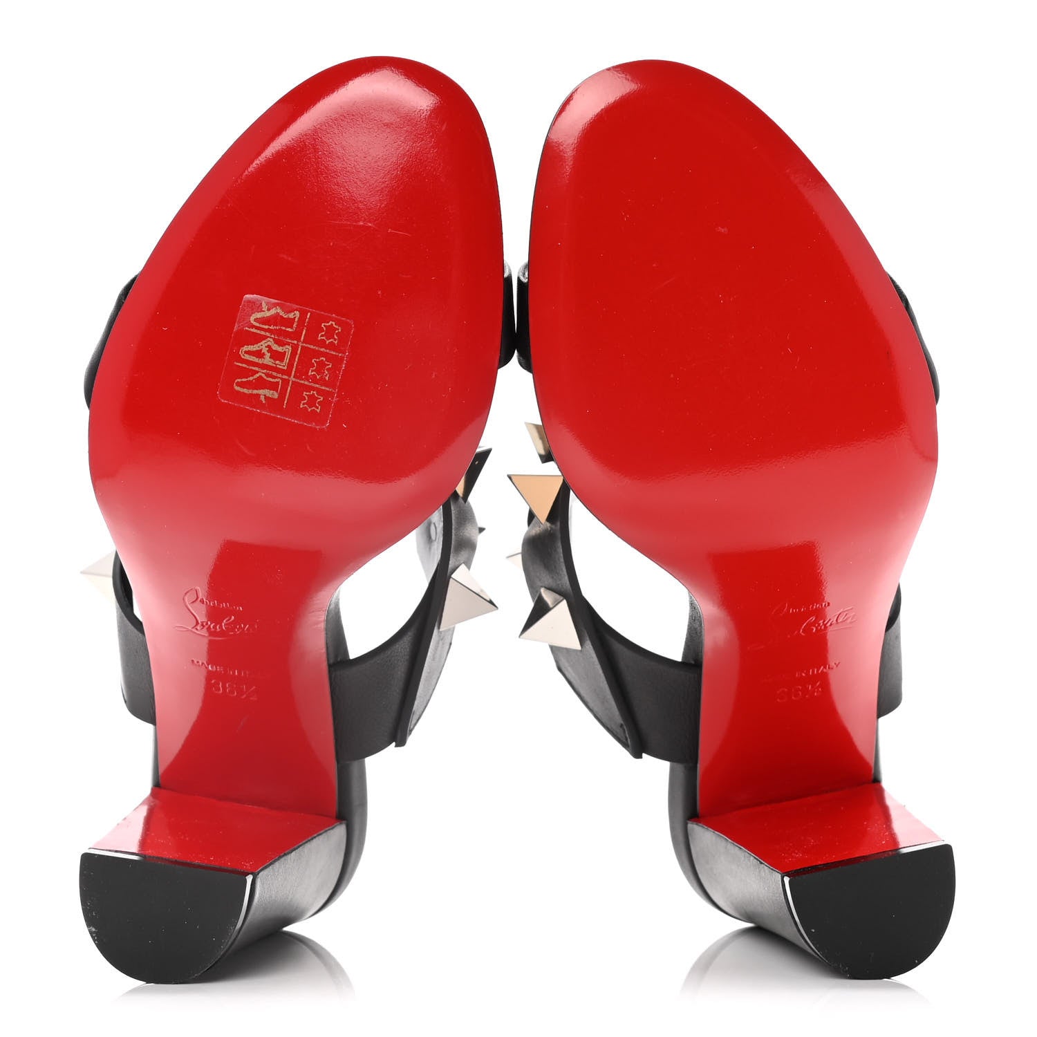 Christian Louboutin Calfskin Tina In The Desert 85 Sandals 36.5 Black 6 of 15