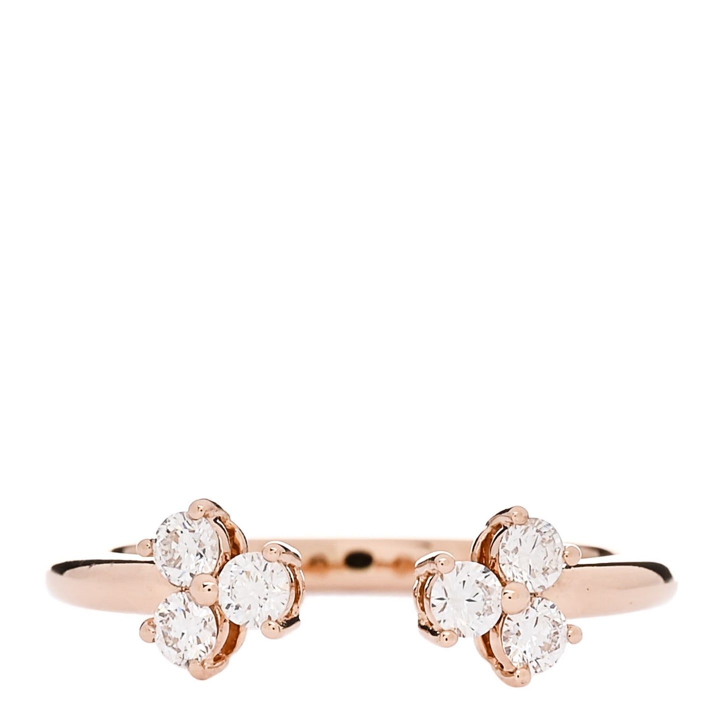 18K Rose Gold Diamond Aria Open Ring 52 6
