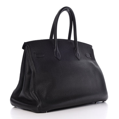 Hermes Taurillon Clemence Birkin 35 Black 3 of 39