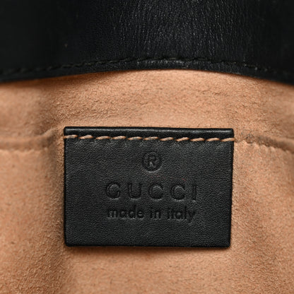 Gucci Calfskin Matelasse Mini GG Marmont Shoulder Bag Black 6 of 14