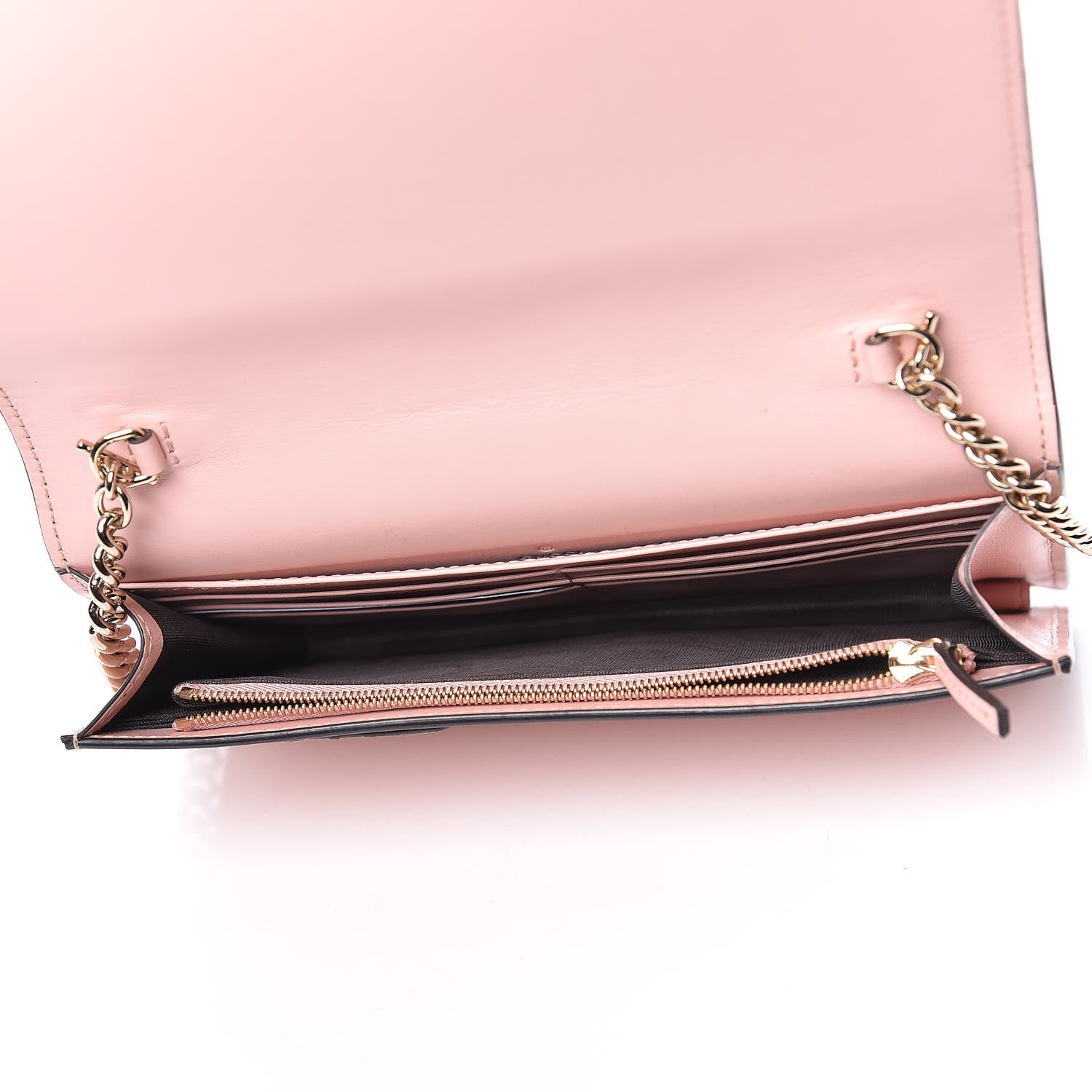 Gucci Guccissima Signature Bi-Color Bowy Chain Wallet Blue Dark Cipria 5 of 16