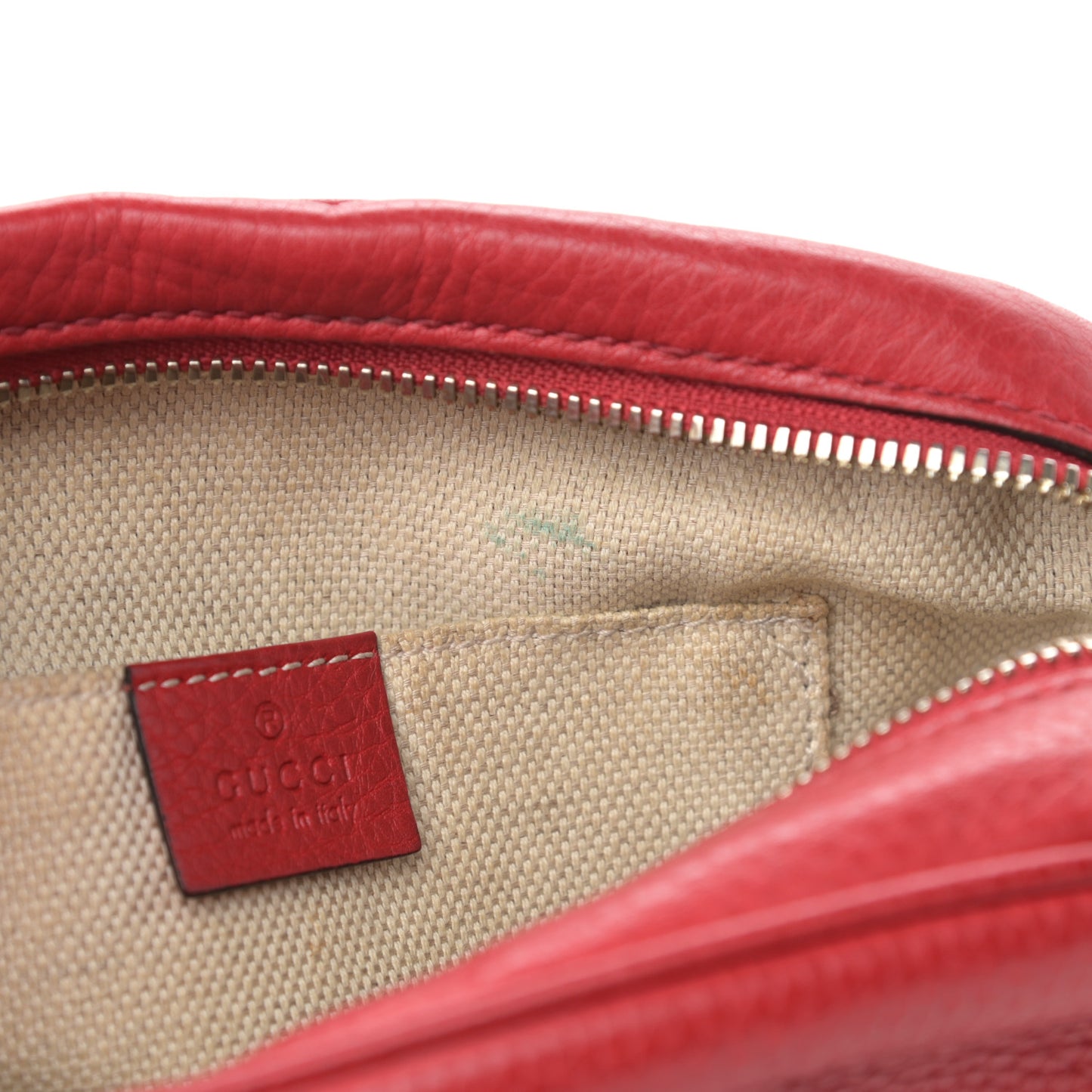 Pebbled Calfskin Small Soho Disco Bag Tabasco Red