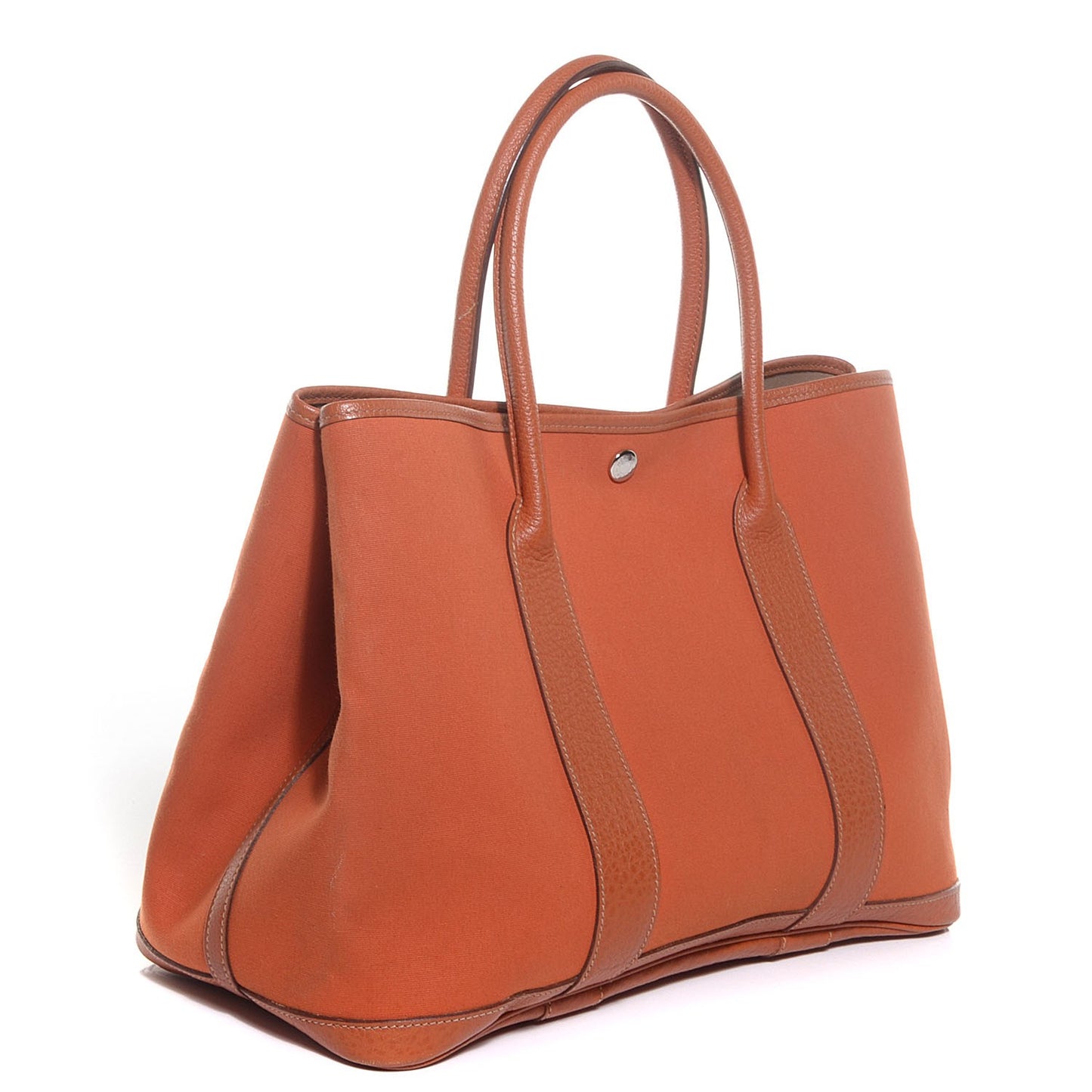 Toile Leather Garden Party Tote 36 MM Orange