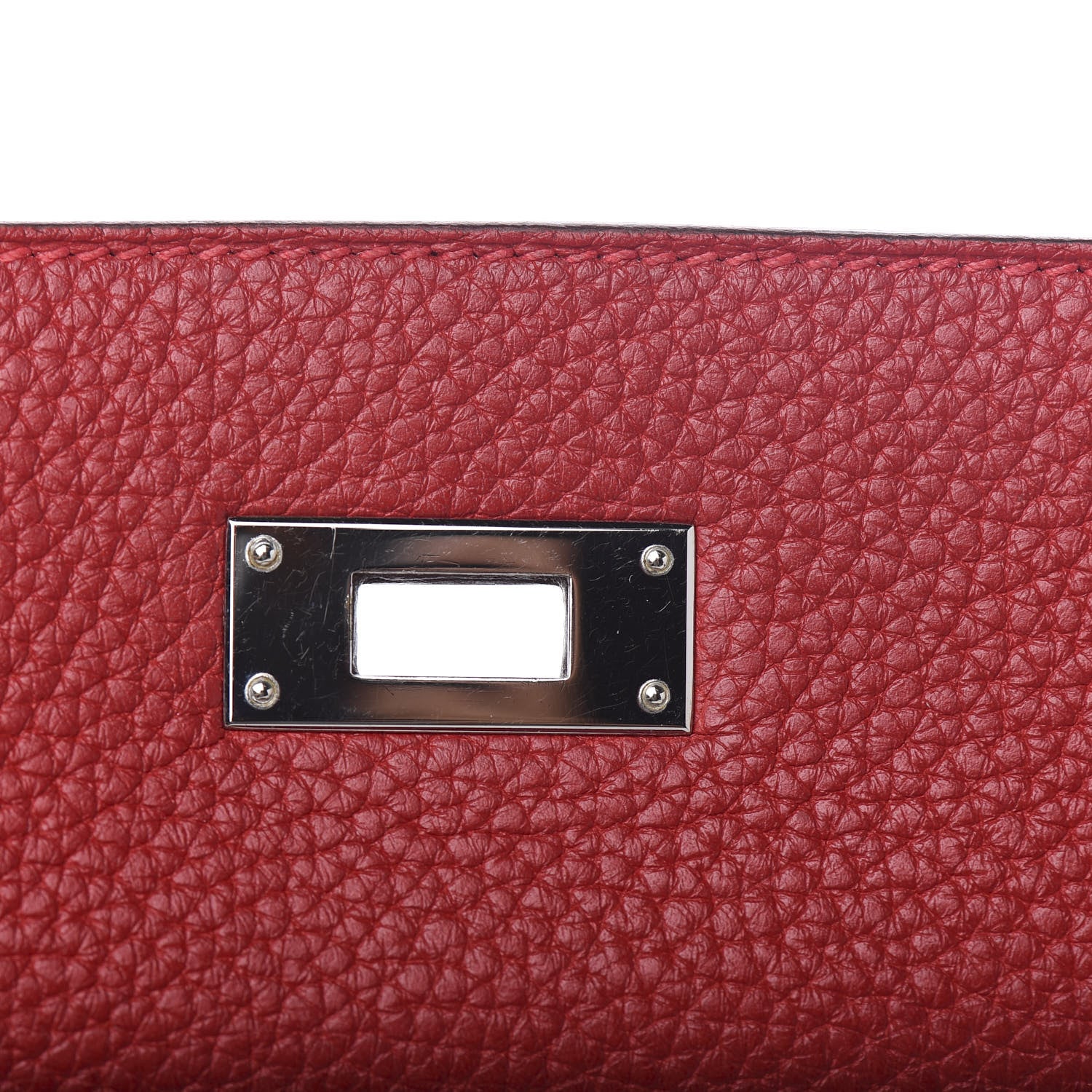 Hermes Taurillon Clemence Retourne Kelly 35 Rouge Casaque 22 of 34