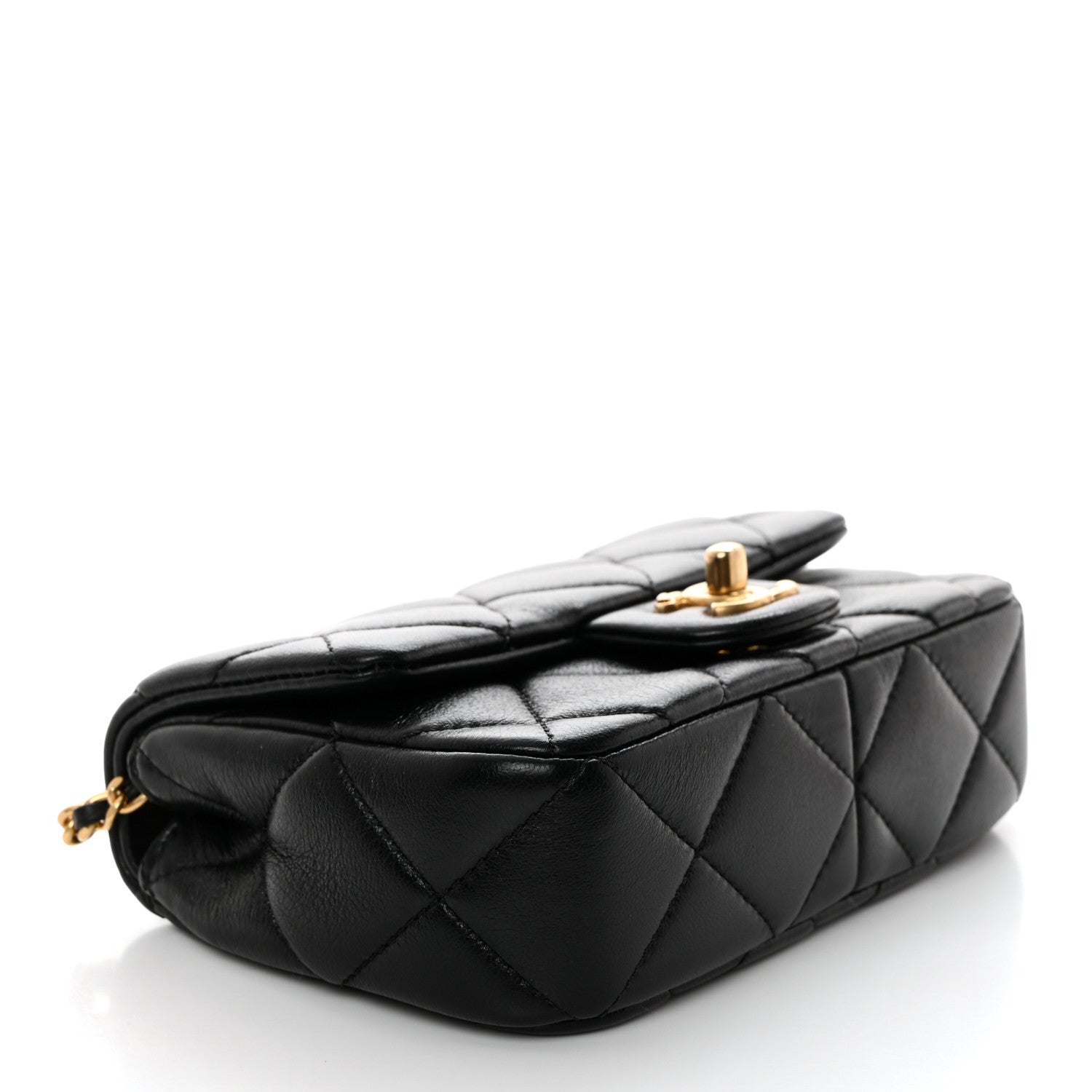 Chanel Lambskin Pearl Quilted Mini Flap Black 4 of 10