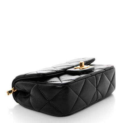 Chanel Lambskin Pearl Quilted Mini Flap Black 4 of 10