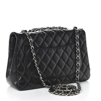 Chanel Lambskin Quilted Jumbo Single Flap Black 3 of 10