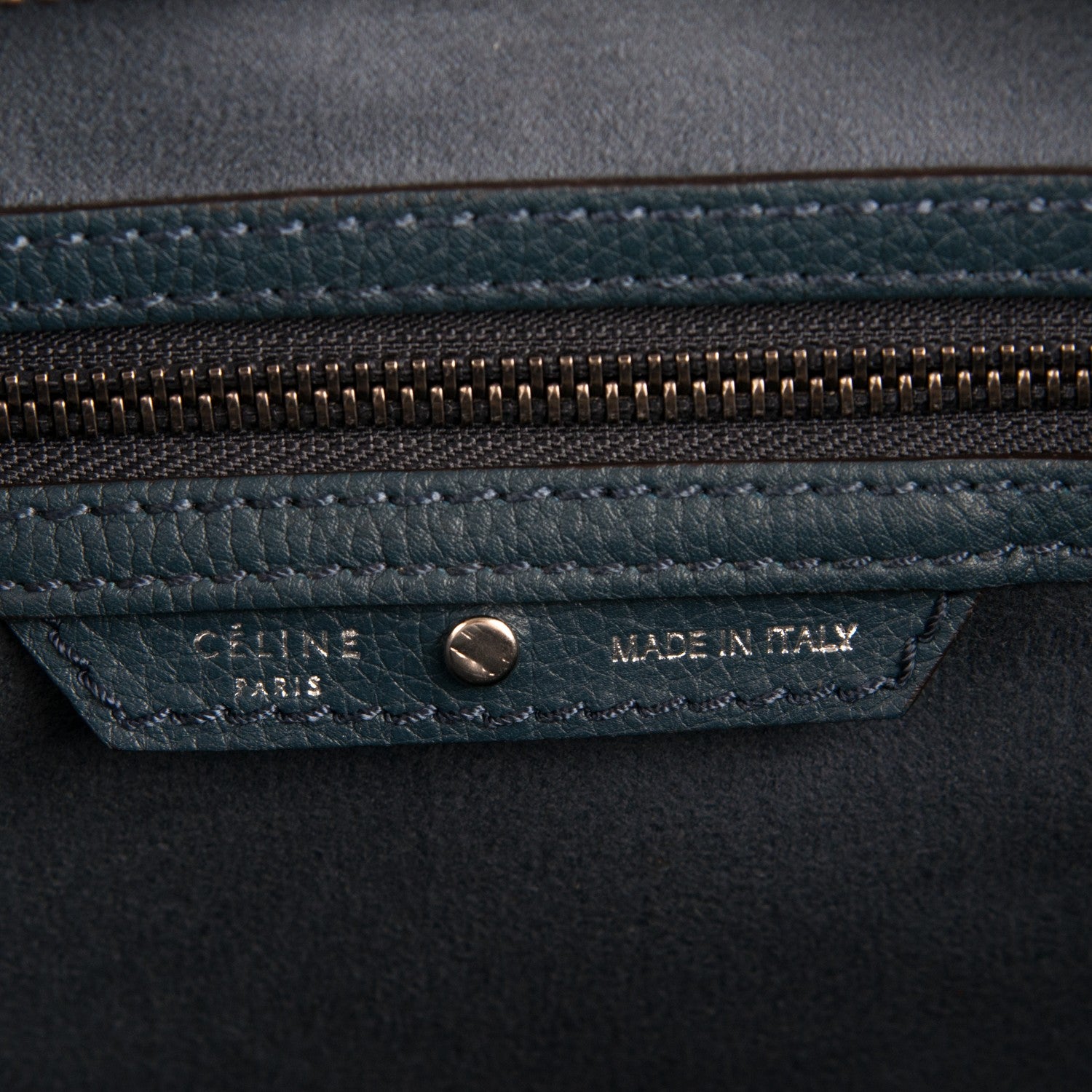 Celine Drummed Calfskin Mini Luggage Orage 6 of 8