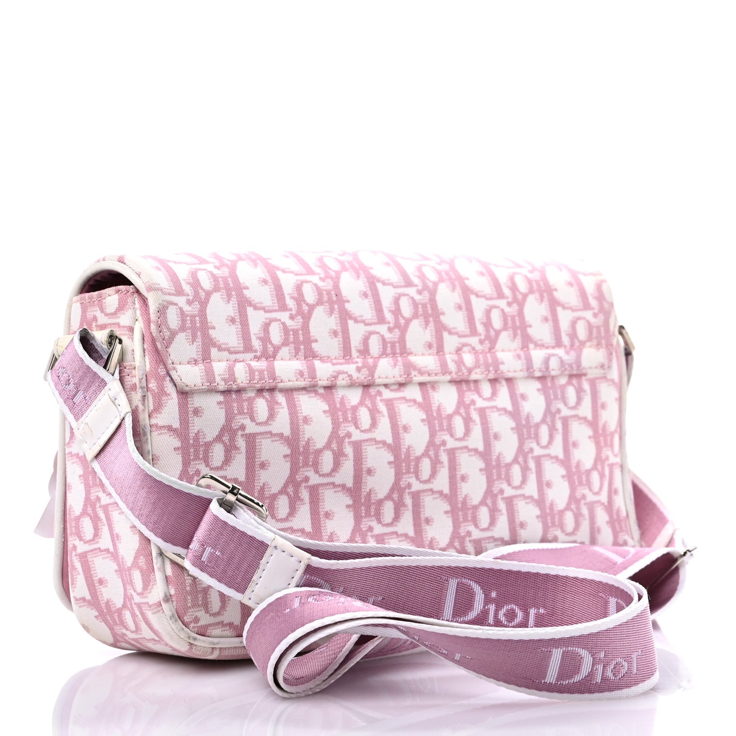 Monogram Girly Flap Reporter Rose Clair