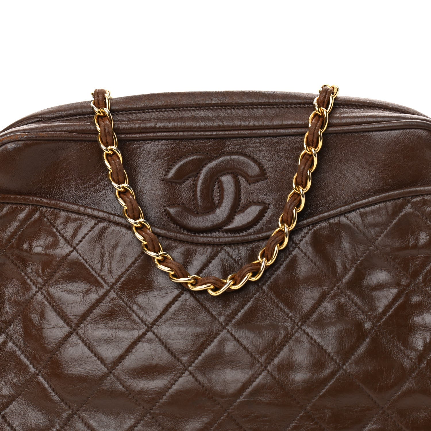 Chanel Lambskin Tassel Camera Case Brown 9 of 16
