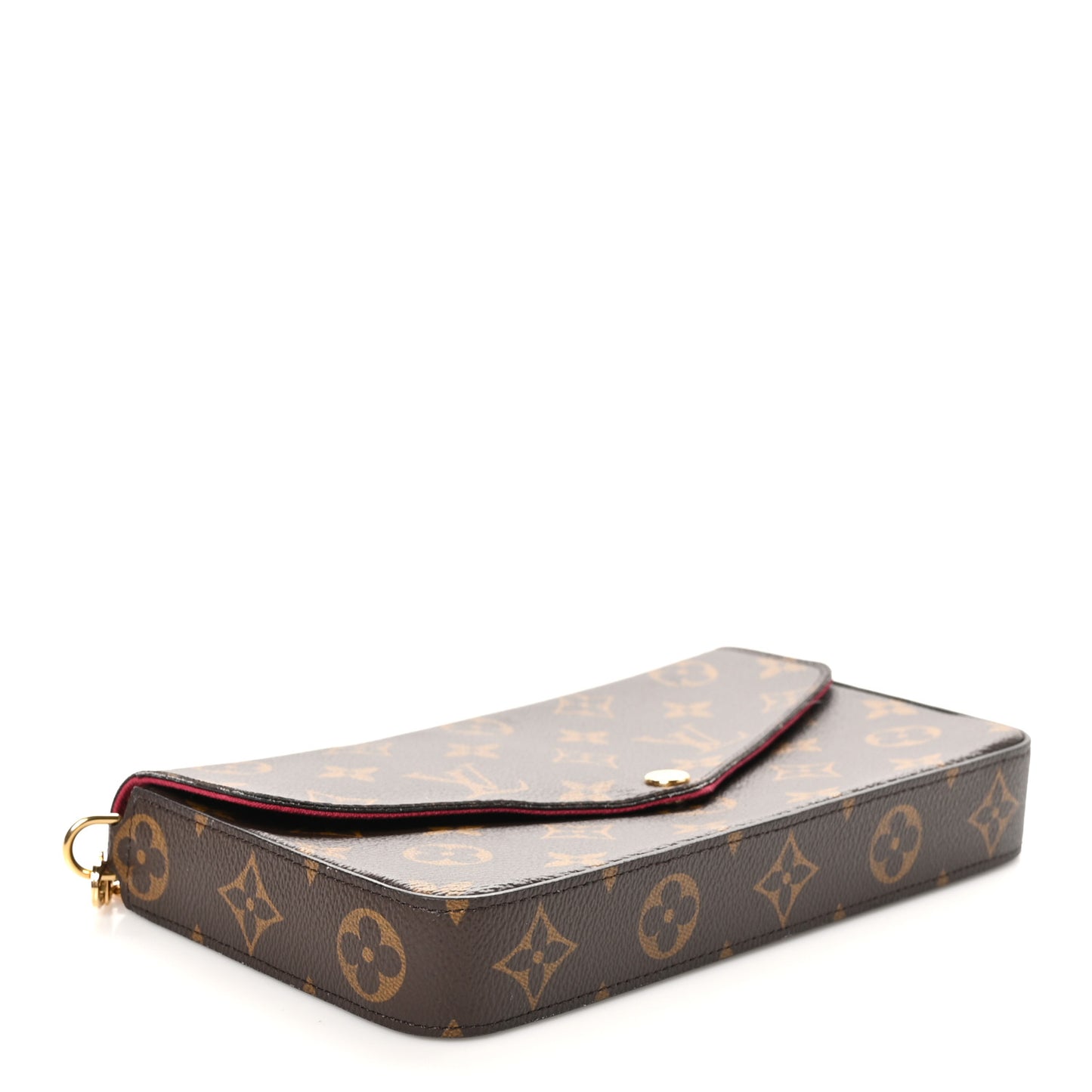 Monogram Pochette Felicie Chain Wallet Fuchsia