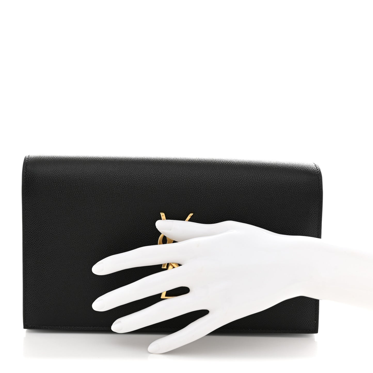 Grain De Poudre Classic Monogram Kate Clutch Black