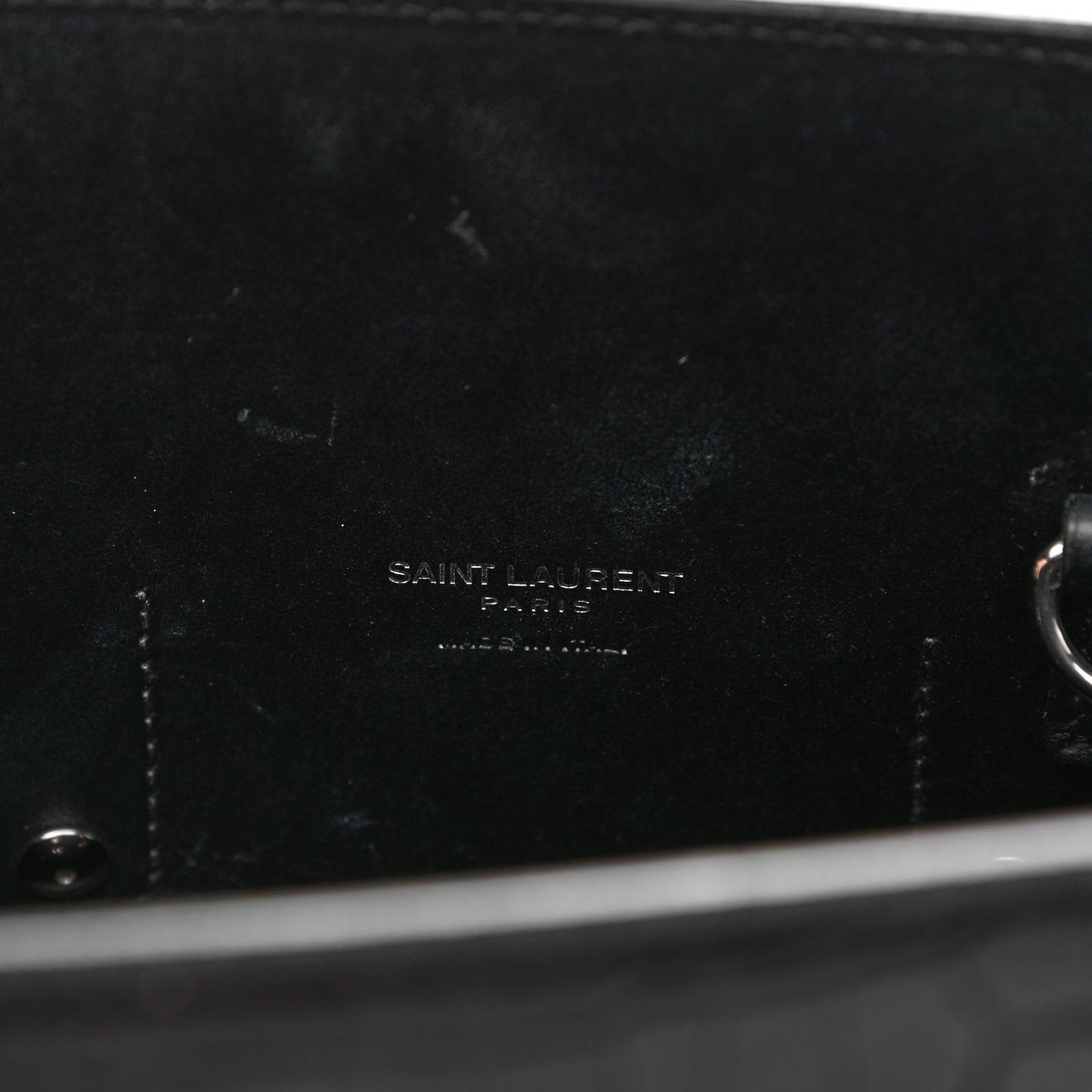 Calfskin Crocodile Embossed Small Sac de Jour Black