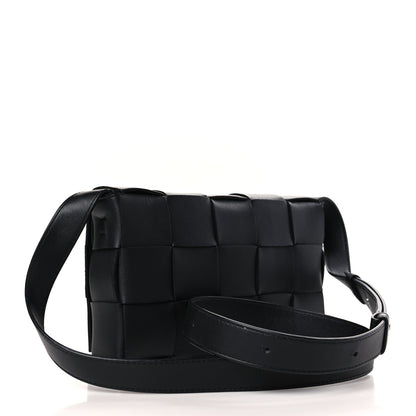 Bottega Veneta Lambskin Maxi Intreccio Small Cassette Crossbody Bag Black 3 of 9