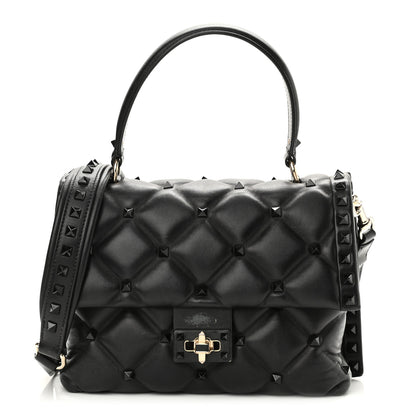 Valentino Garavani Nappa Monochrome Medium Candystud Top Handle Bag Black 1 of 17