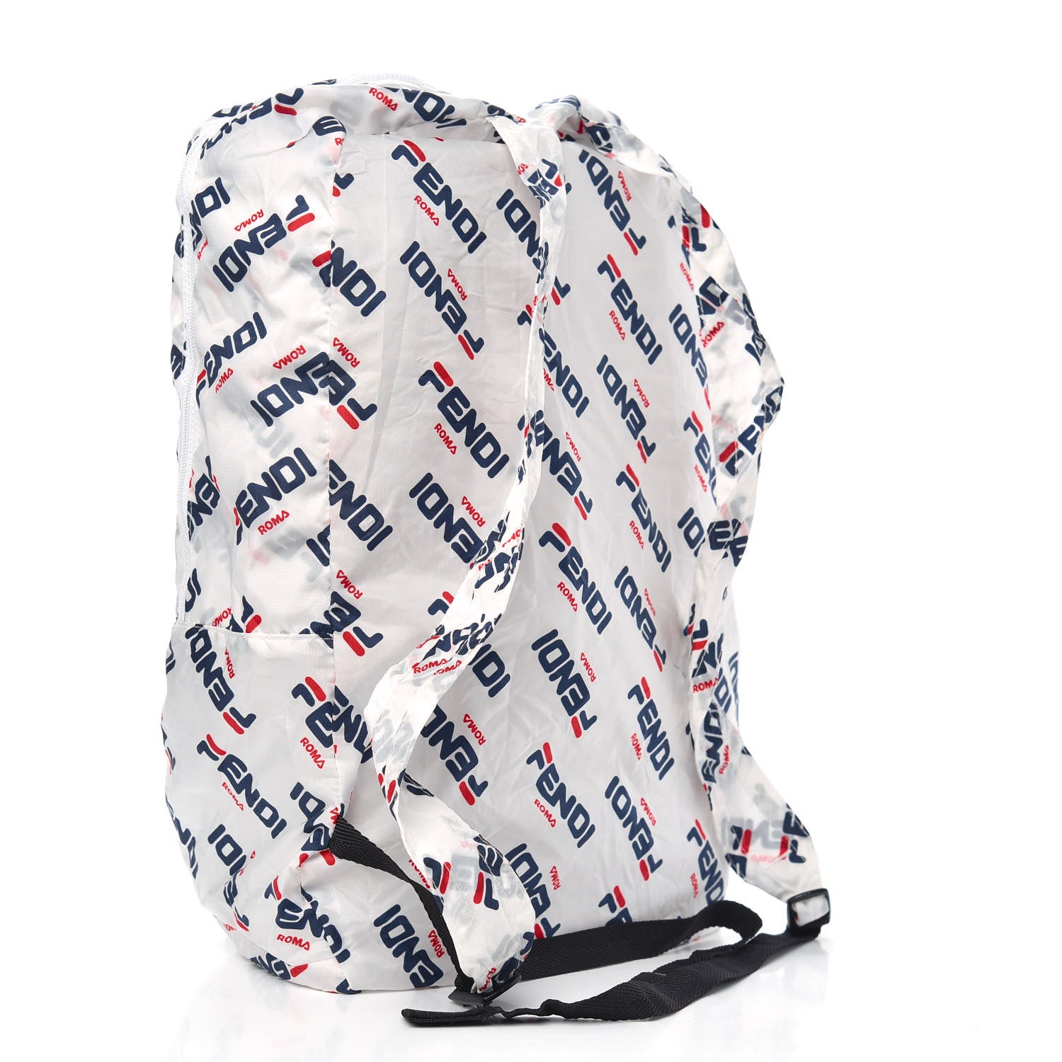 Fendi X FILA Calfskin Mania Backpack Help Bag Charm White Blueberry Multicolor 6 of 10
