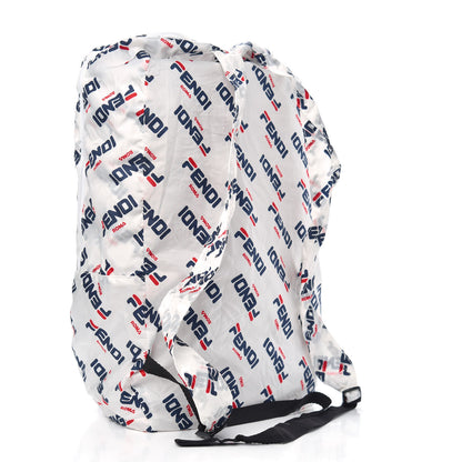 Fendi X FILA Calfskin Mania Backpack Help Bag Charm White Blueberry Multicolor 6 of 10