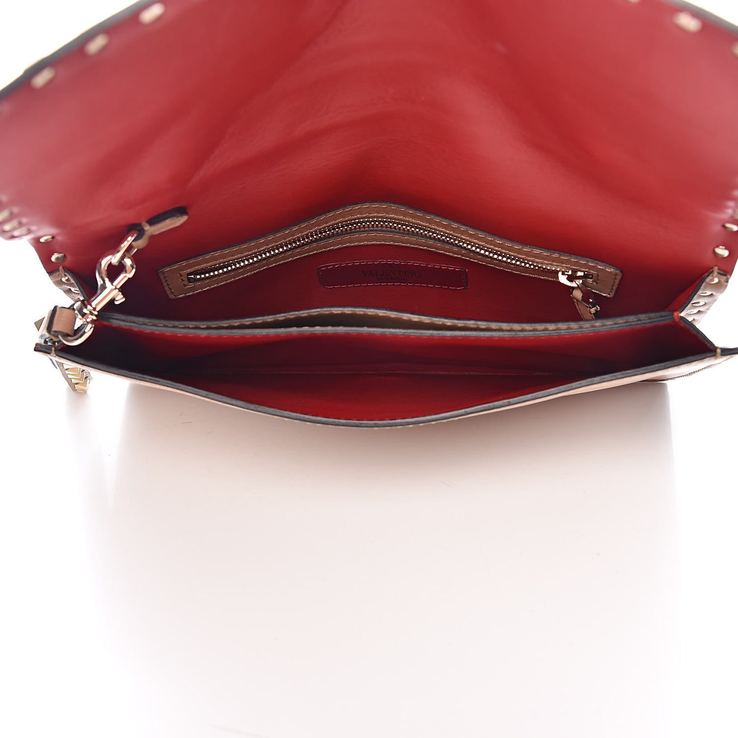 Nappa Rockstud Wristlet Clutch Alpaca