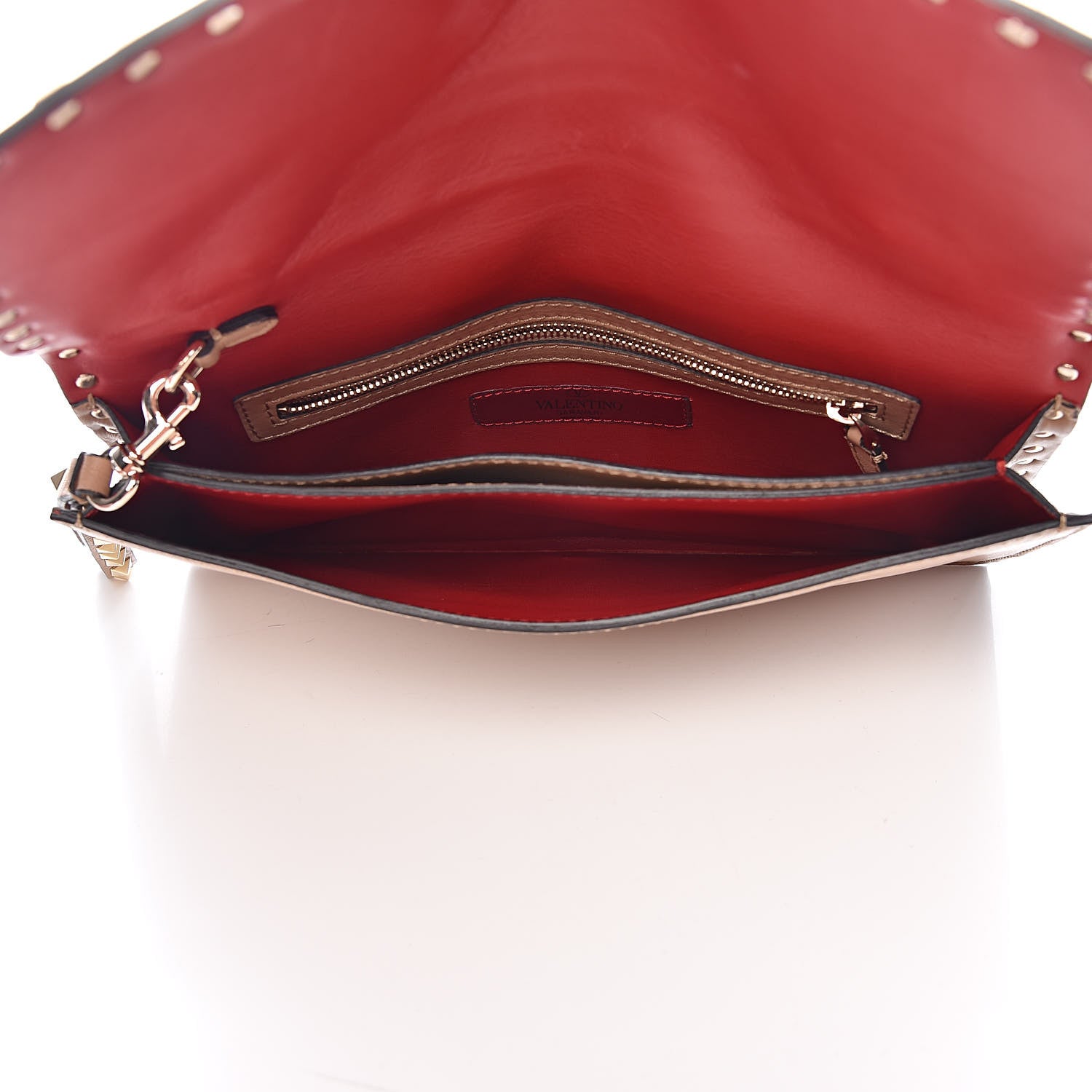 Valentino Garavani Nappa Rockstud Wristlet Clutch Alpaca 5 of 8