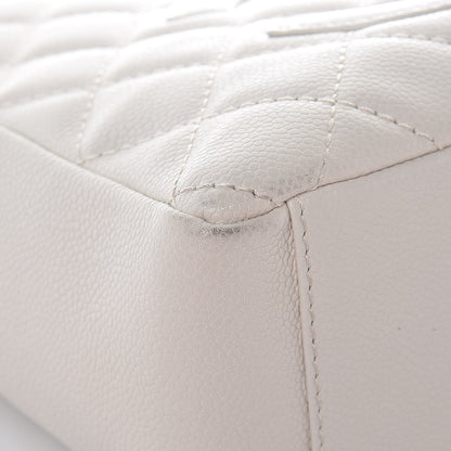 Chanel Caviar Quilted Petit Shopping Tote PST White 8 of 19