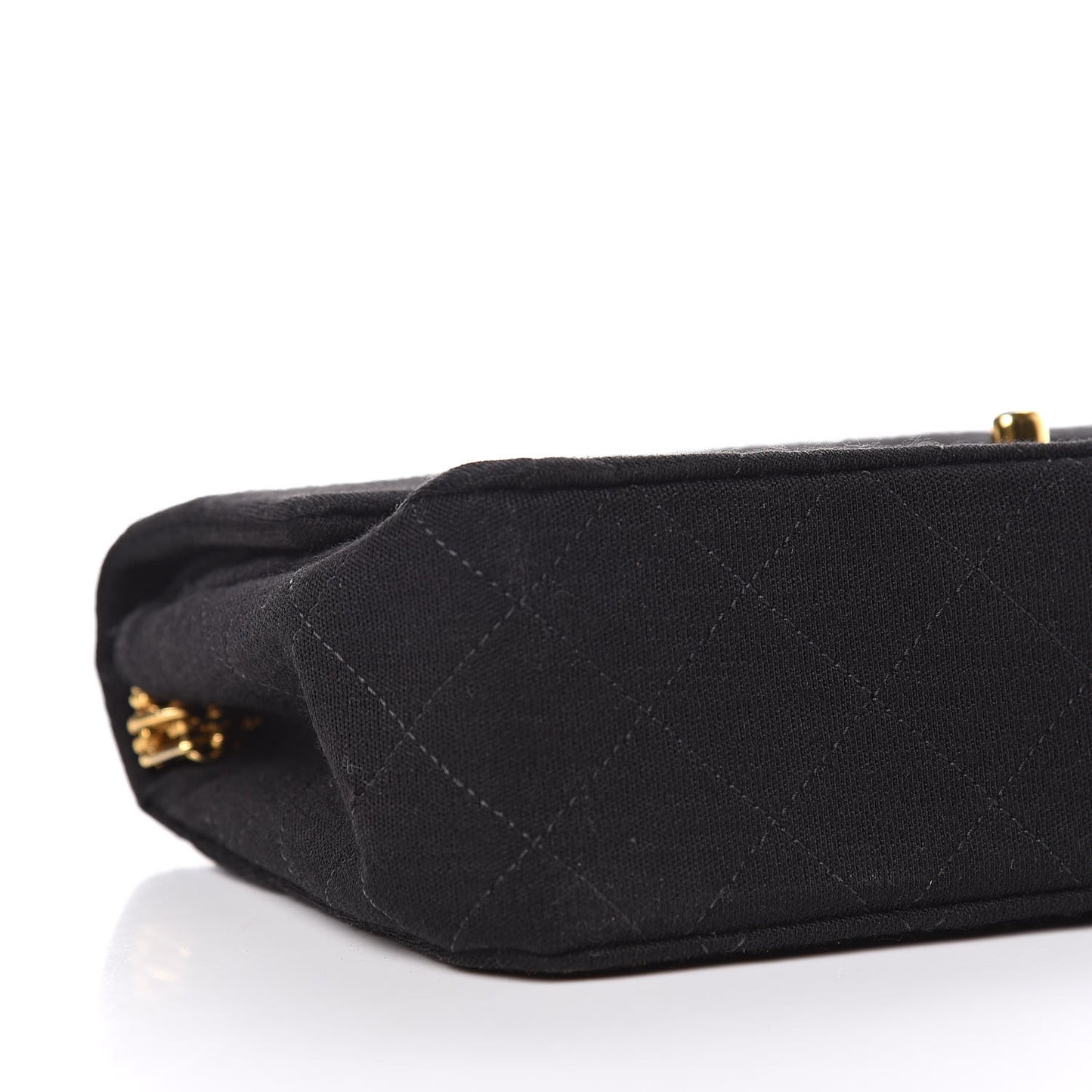 Jersey Quilted Small Double Flap Black