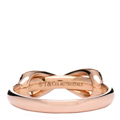 Tiffany 18K Rose Gold Diamond Infinity Ring 46 3.75 3 of 4