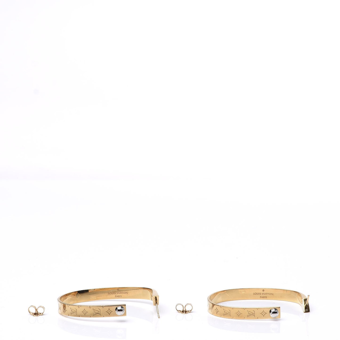 Nanogram Hoop Earrings Gold