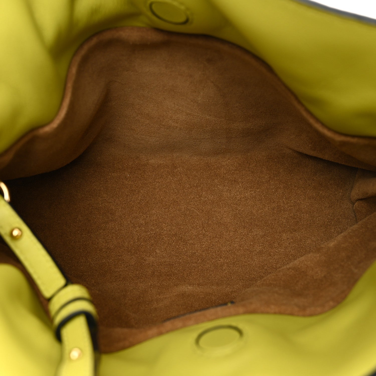 Loewe Calfskin Mini Flamenco Knot Clutch Lime Yellow 6 of 10